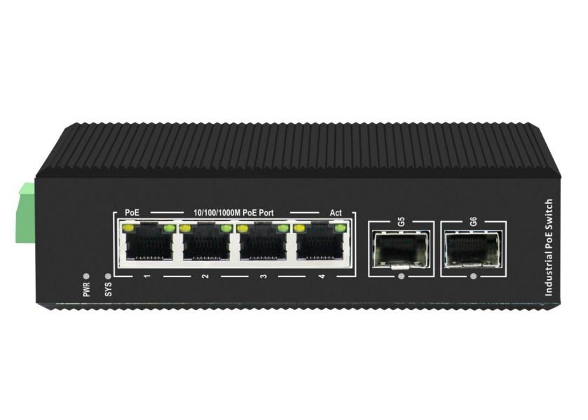 SGD-600-AFGM-42S 6端口千兆管理型工业PoE交换机