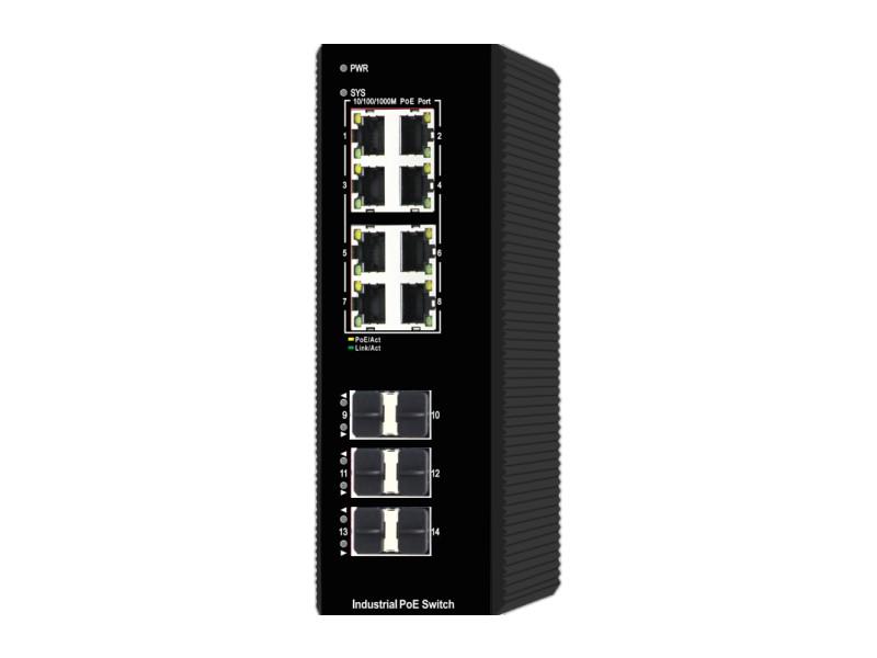 SGD600-AFGM-SWG2086S  14端口千兆管理型工业PoE交换机