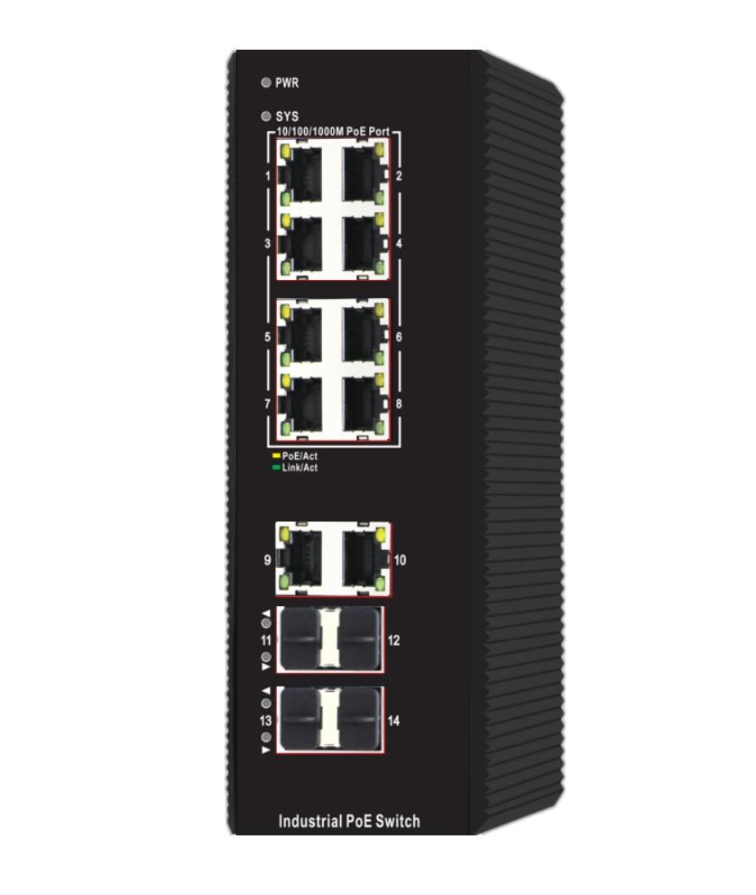 SGD600-AFGM-SWG20824S 14端口千兆管理型工业PoE交换机
