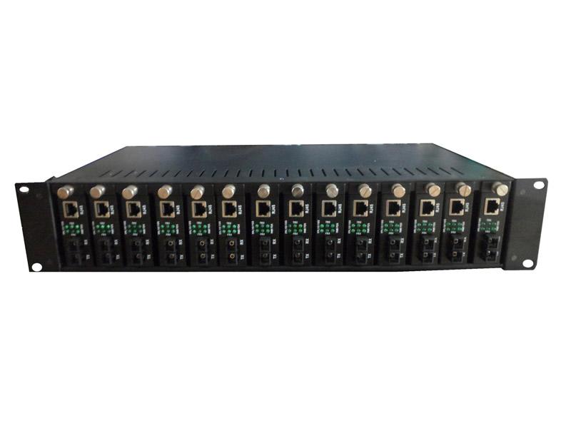 FMC-ERACK-14  14槽位2U光纤转换器机架机箱